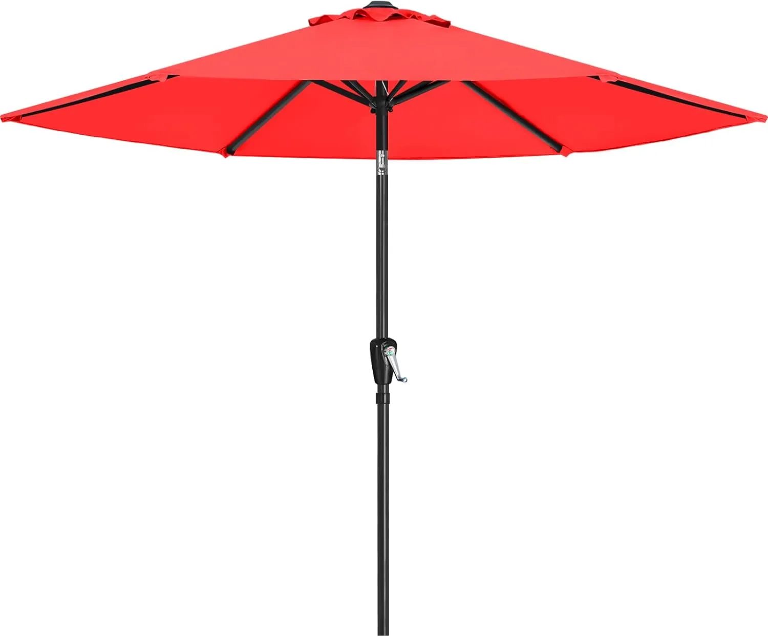 ABCCANOPY 7.5FT OutdoorPatio Umbrella, UV Protection Table Umbrella w/Crank for Easy Set Up, Suitable for Garden, Lawn, Deck & Backyard (Red)
