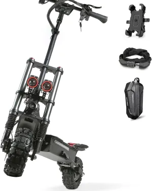 Adult Electric Scooter 5600W Dual Motor with Seat, Top Speed 50mph, Range 50-60 Miles, Foldable Commuter Electric Scooter