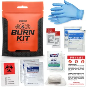 Advanced Burn Kit, Comprehensive Burn First Aid Kit with Dressings, Burn Cream & Gauze, Portable First Aid Kit for Home, Office, Car & Travel, 3-Pack