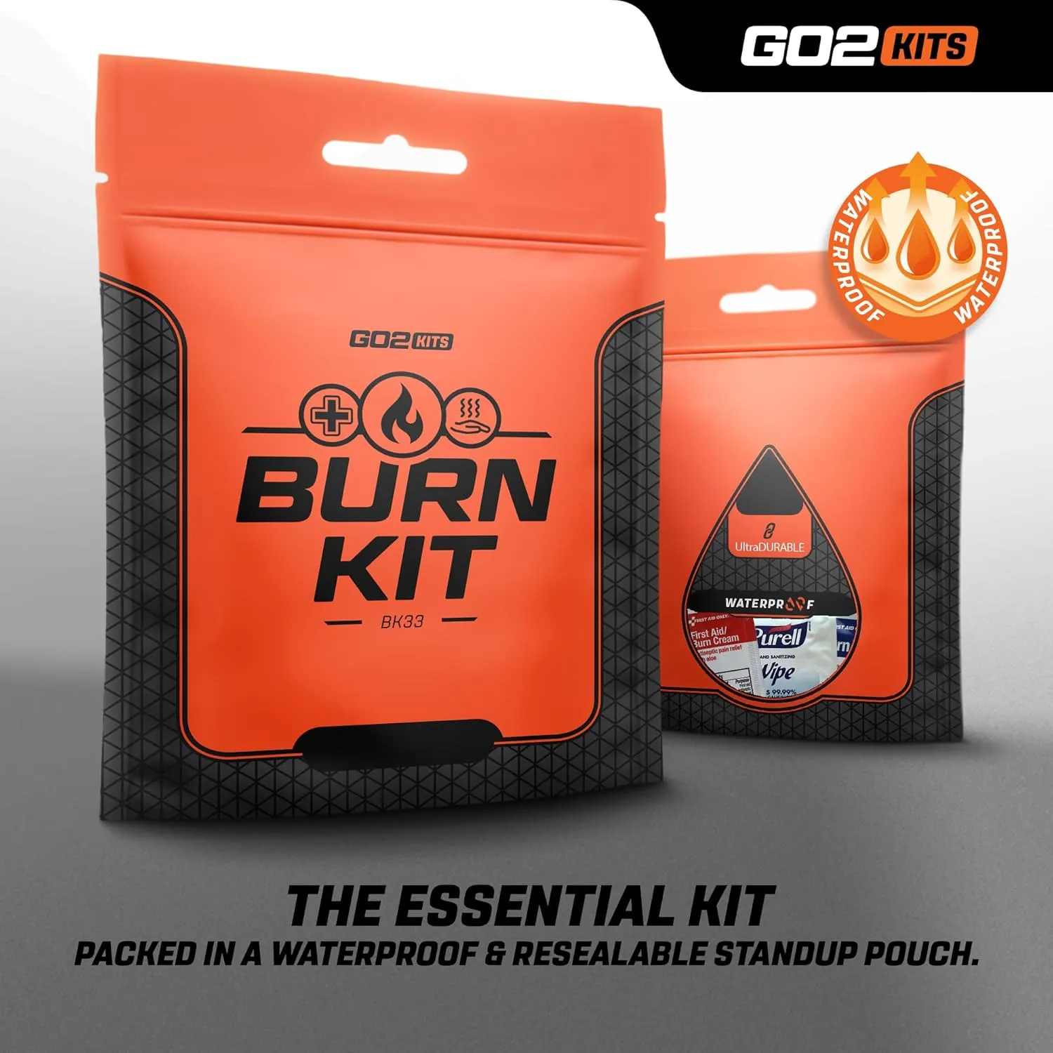 Advanced Burn Kit, Comprehensive Burn First Aid Kit with Dressings, Burn Cream & Gauze, Portable First Aid Kit for Home, Office, Car & Travel, 3-Pack