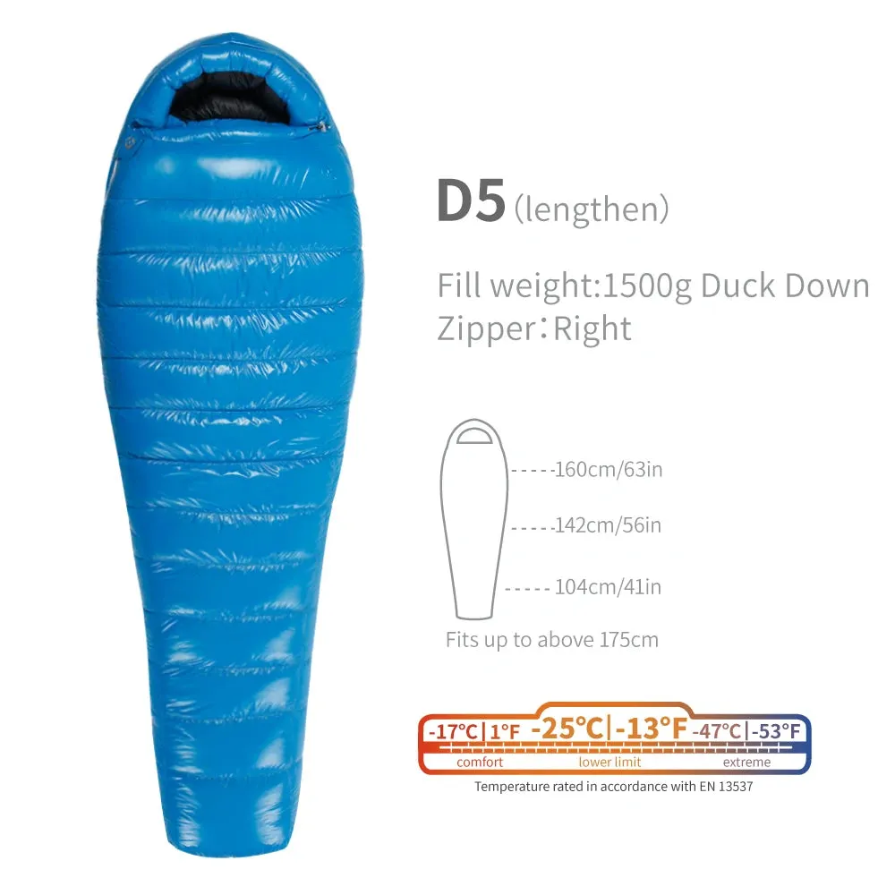 AEGISMAX D5 -25 Degree 650FP Duck Down Sleeping Bag Ultralight Sleeping Bag for Men & Women