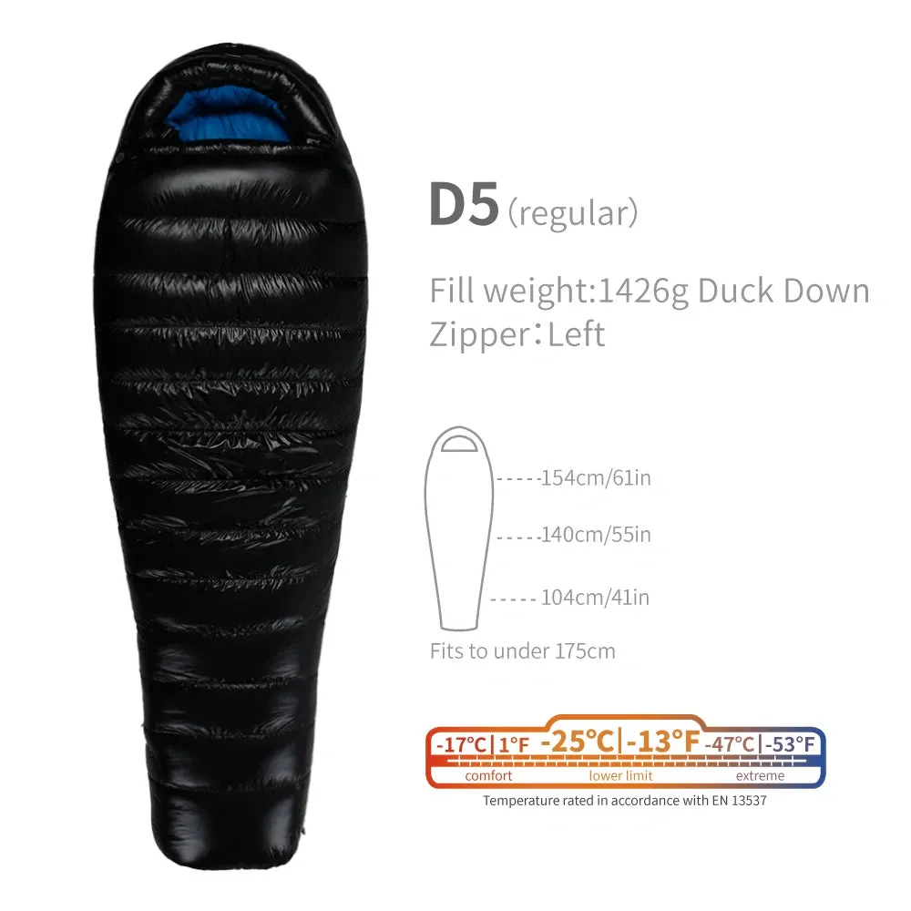 AEGISMAX D5 -25 Degree 650FP Duck Down Sleeping Bag Ultralight Sleeping Bag for Men & Women