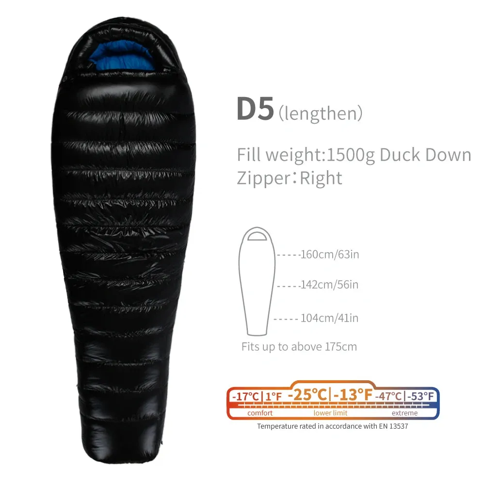 AEGISMAX D5 -25 Degree 650FP Duck Down Sleeping Bag Ultralight Sleeping Bag for Men & Women