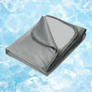 Ailemei Direct Cooling Throw Blanket for Hot Sleepers,Double Sided Cold Effect, Lightweight Breathable Summer Bed Blanket for Couch,Transfer Heat to Keep Body Cool Night Sweats,50"x60"