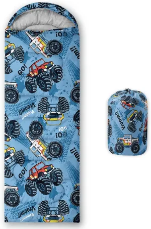AILONEN Blue Butterfly Sleeping Bags,Lightweight & Waterproof,3 Season Warm & Cool Weather,Fairy Forest Flower Sleeping Bags for Kids,Girls,Adults,Travelling,Outdoors