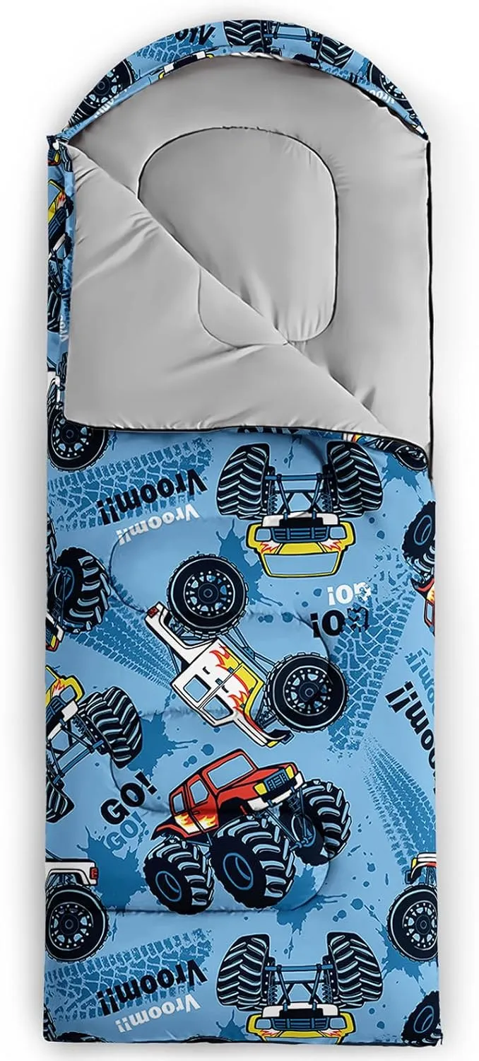 AILONEN Blue Butterfly Sleeping Bags,Lightweight & Waterproof,3 Season Warm & Cool Weather,Fairy Forest Flower Sleeping Bags for Kids,Girls,Adults,Travelling,Outdoors