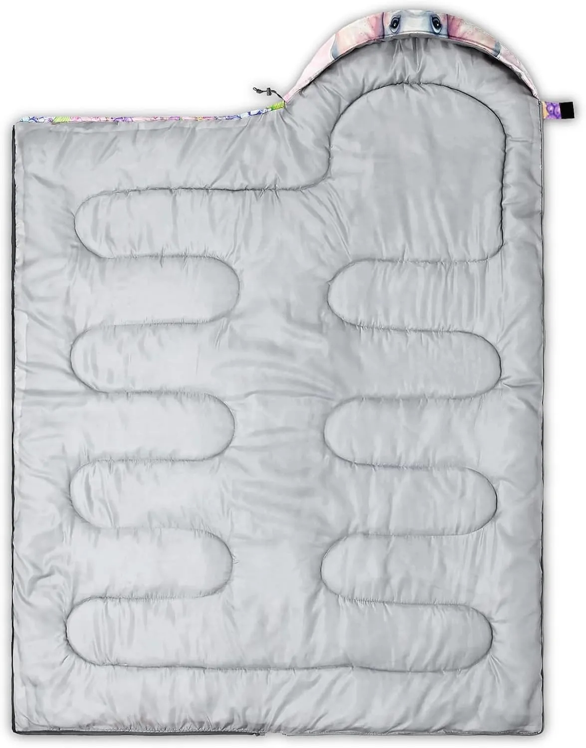AILONEN Blue Butterfly Sleeping Bags,Lightweight & Waterproof,3 Season Warm & Cool Weather,Fairy Forest Flower Sleeping Bags for Kids,Girls,Adults,Travelling,Outdoors