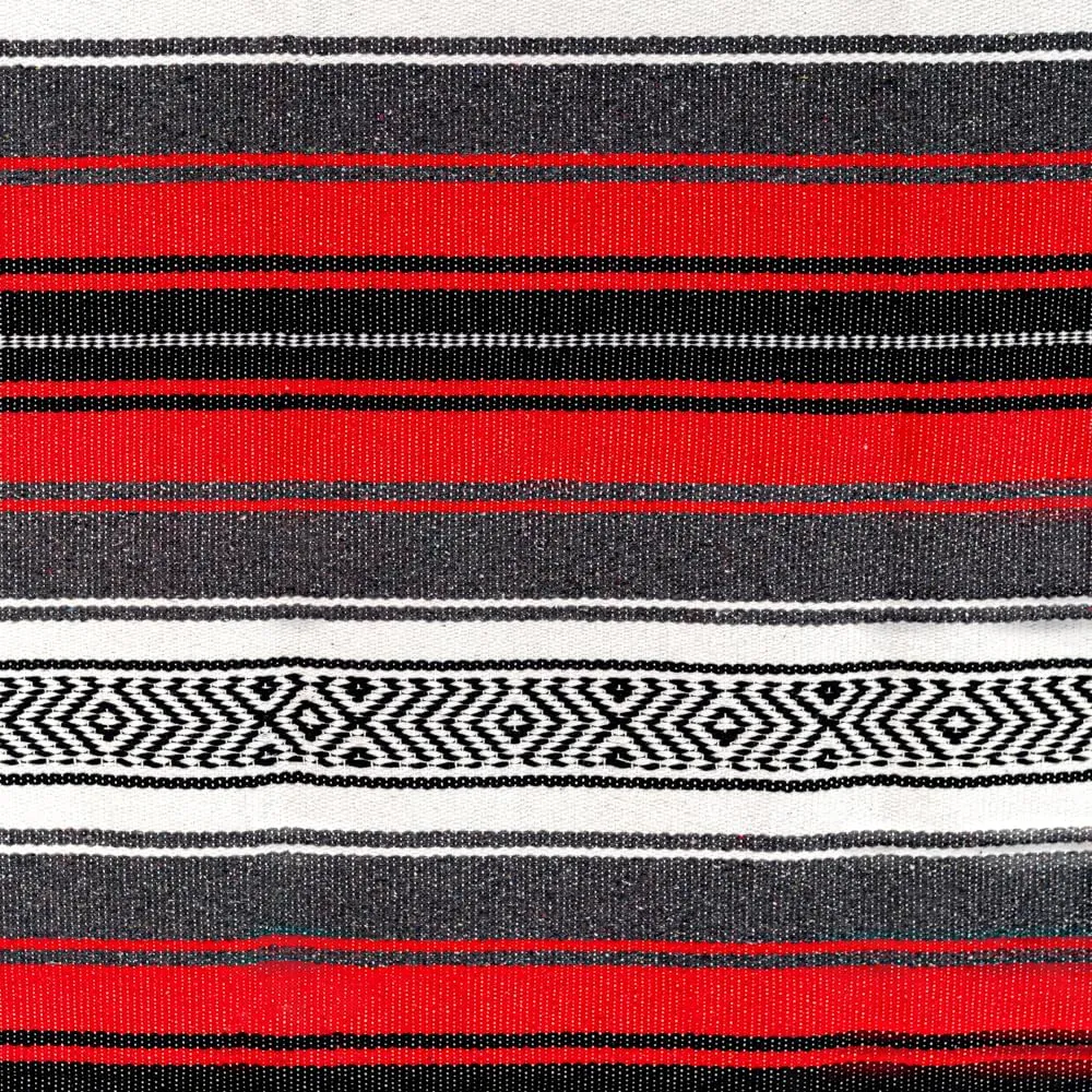 Airooglee 69" L x 51" W Large Mexican Blanket - Perfect as Yoga Outdoor Beach Serape Picnic Camping Woven Blanket, Boho Home Décor - Red