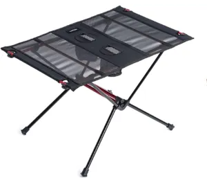 AISHANBAIHUODIAN Picnic Table Collapsible Roll Up Portable Outdoor Foldable Fishing Table Ultralight Aluminum Folding Camping Table (Color : Black)