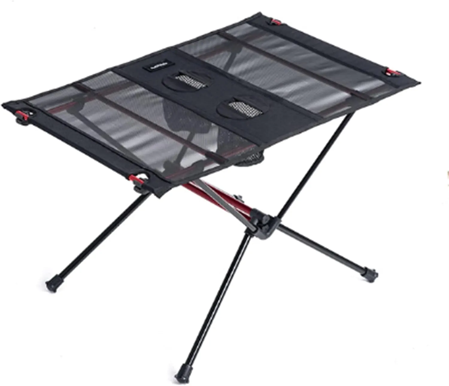 AISHANBAIHUODIAN Picnic Table Collapsible Roll Up Portable Outdoor Foldable Fishing Table Ultralight Aluminum Folding Camping Table (Color : Black)