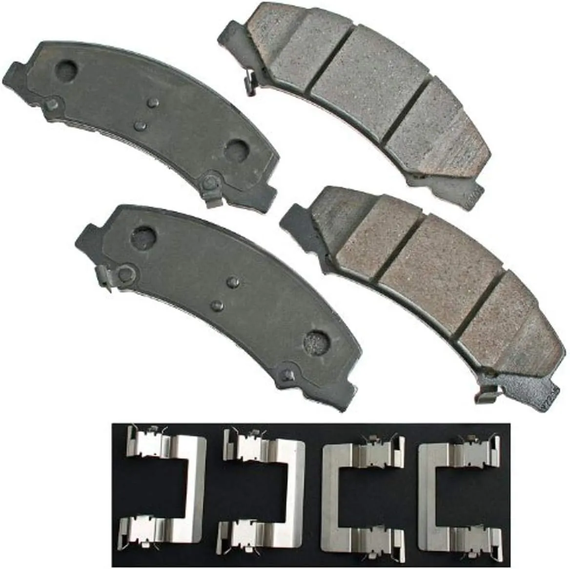 Akebono ACT1159 Proact Ultra Premium Ceramic Disc Brake Pad kit, GREY