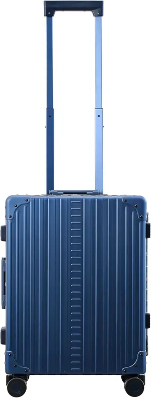 Aleon 21" Aluminum International Carry-On Luggage, Hardside Suitcase with Durable Hardshell, TSA Approved Heavy Duty Spinner Wheels, Rolling Travel Bag for Airplane, Premium Aluminum Shell (Sapphire)