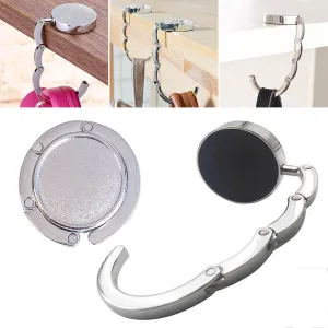 Alloy Handbag Purse Holder Folding Table Hanger Hook Portable Travel