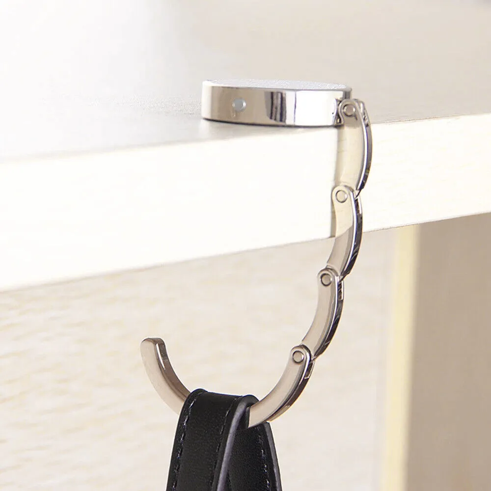 Alloy Handbag Purse Holder Folding Table Hanger Hook Portable Travel