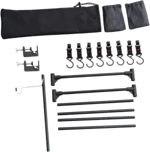 Aluminum Camping Table Multi-use Picnic Storage Rack Portable Hanging Rack