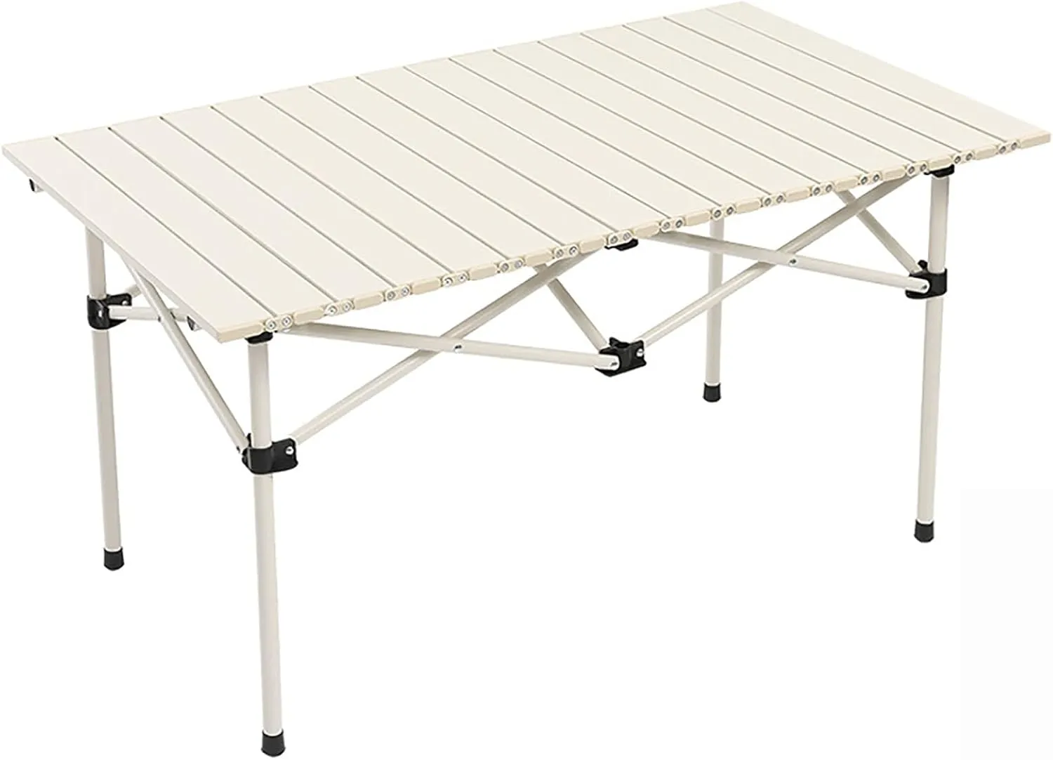 Aluminum Folding Camping Table,Portable Ultralight Outdoor Picnic Camping Table Compact Roll-up Table with Carry Bag for Camping Picnic Beach,B,95x55x50cm