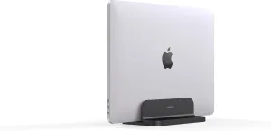 Aluminum Laptop Vertical Stand Organizer, Sturdy Laptop Computer Holder Desktop Stand Compatible with New Retina Apple MacBook Pro/Air, Mac mini and iPad Pro - Black