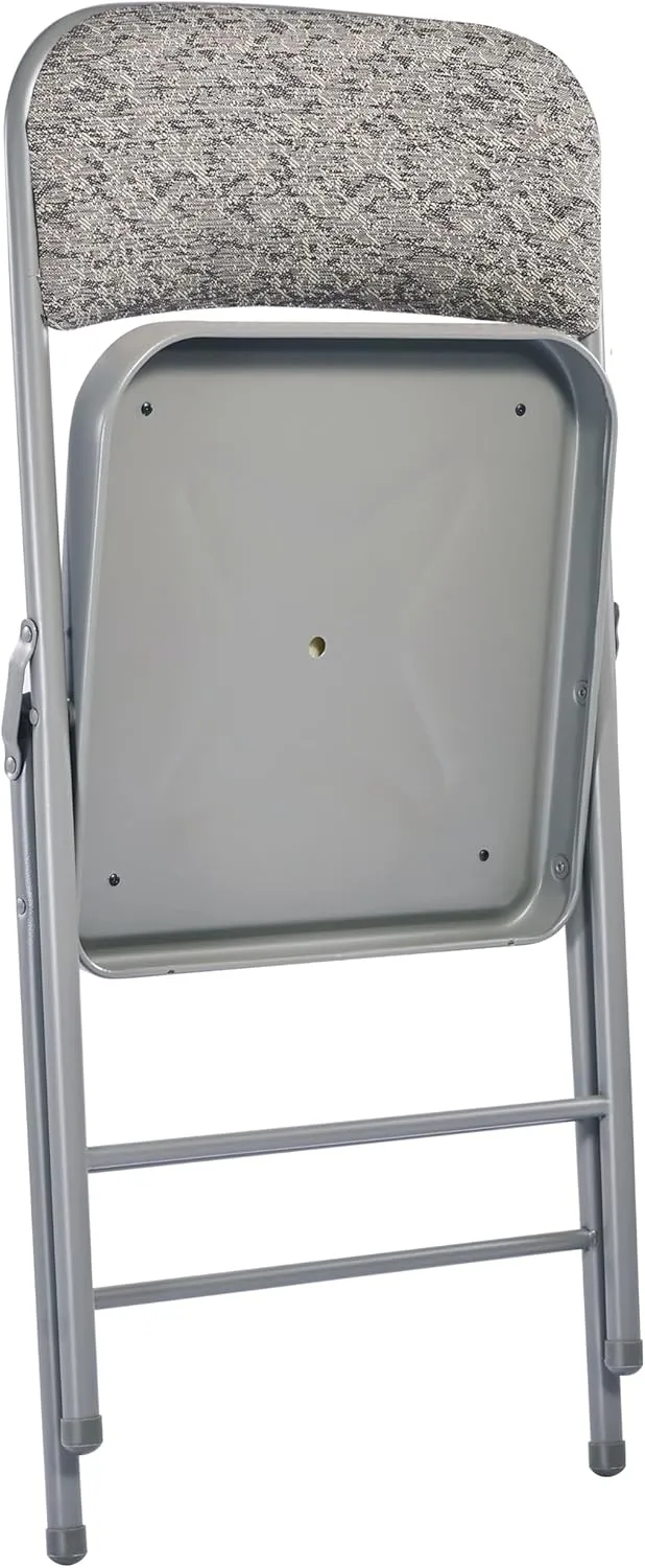 Amazing for less Pack of 4 (Fabric/Vinyl) Steel Frame Metal Foam Padded Folding Chairs (Black, Gray, White)