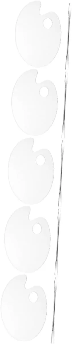 Angoily 1 Set Acrylic Foundation Mixing Palette with Spatulas Portable Makeup Mixing Plate for Use Blending Foundations and Eyeshadow Pigments Essential Makeup Supplies