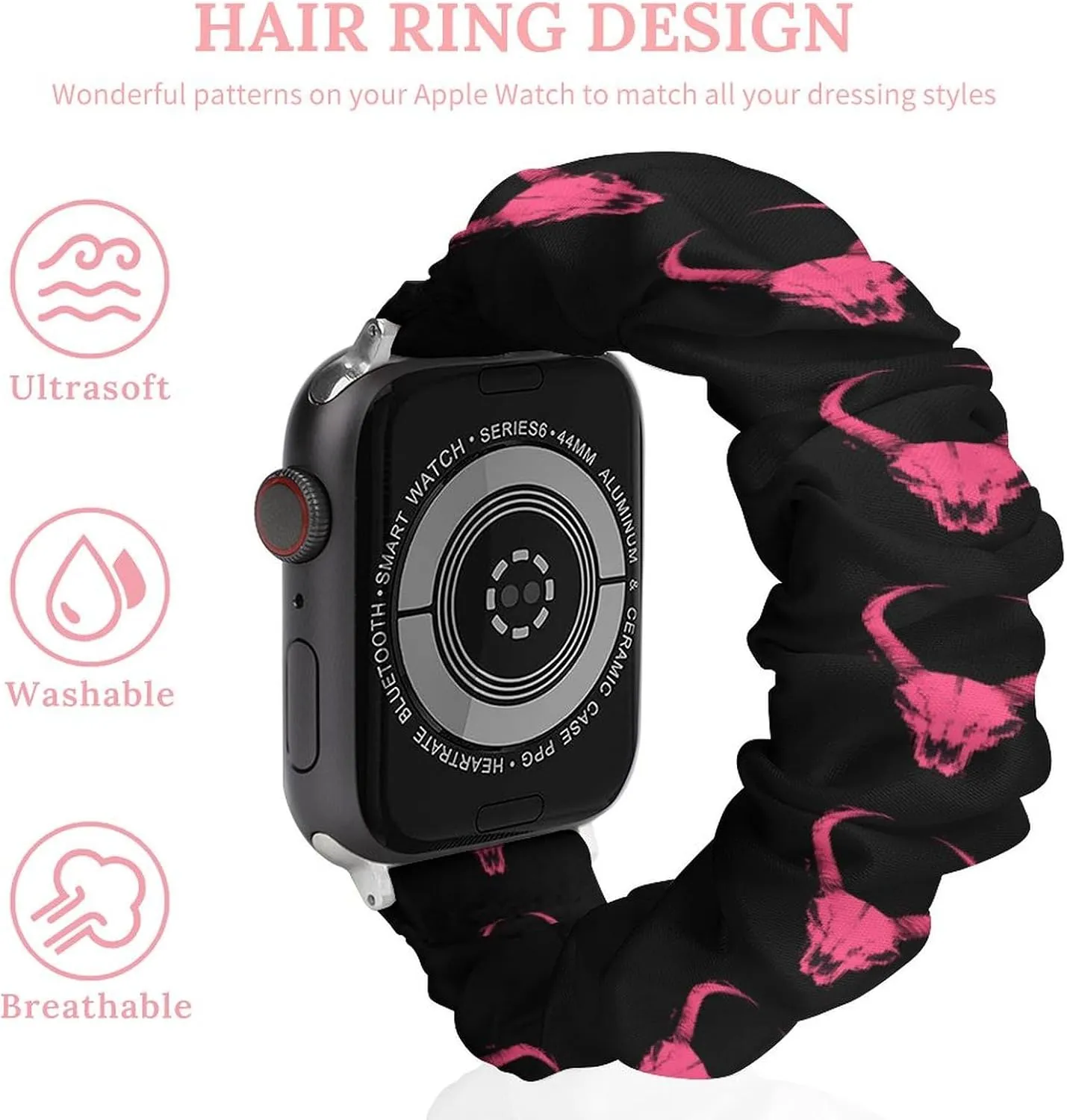 Antelope Skull Fashion Watch Strap Scrunchies Wristbands Compatible With IWatch Series