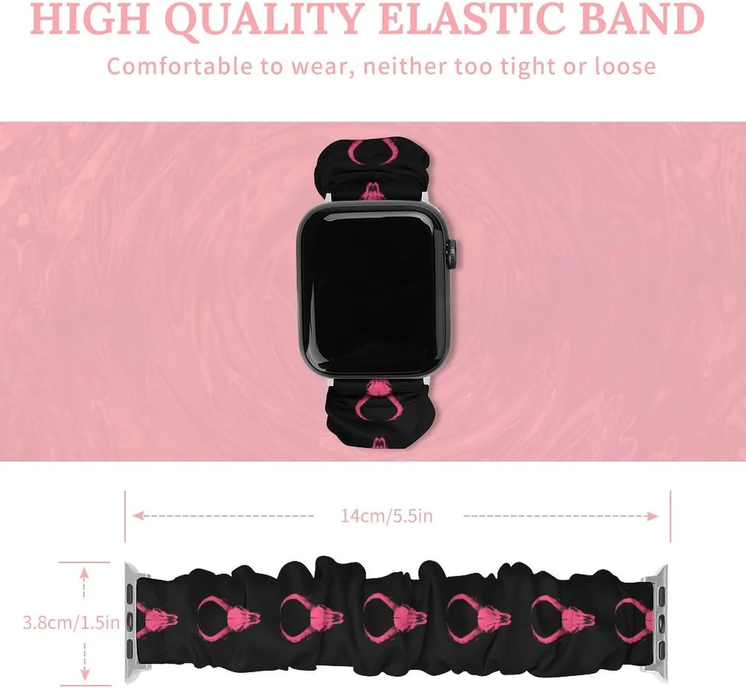 Antelope Skull Fashion Watch Strap Scrunchies Wristbands Compatible With IWatch Series