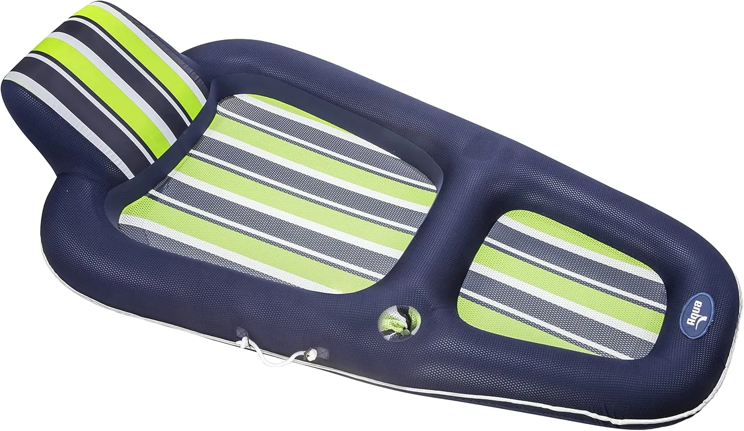 Aqua Luxury Water Pool Lounge – Extra Large – Inflatable Pool Floats for Adults with Headrest, Backrest, Footrest & Cupholder – Multiple Colors/Styles