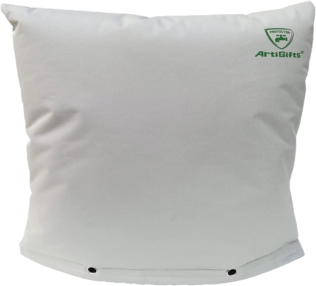 ArtiGifts Insulated Pouch - Backflow Insulation Cover for Winter Freeze Protection, Pale Khaki, 30’’W x 25’’H - Measure Before Purchase