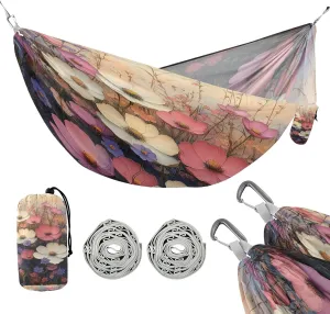 ATTX Floral Landscapes Camping Hammock - Lightweight & Portable Hammocks, Heavy Duty 330lbs Capacity for Indoor, Hiking, Backpacking, Travel, Backyard, Beach#16