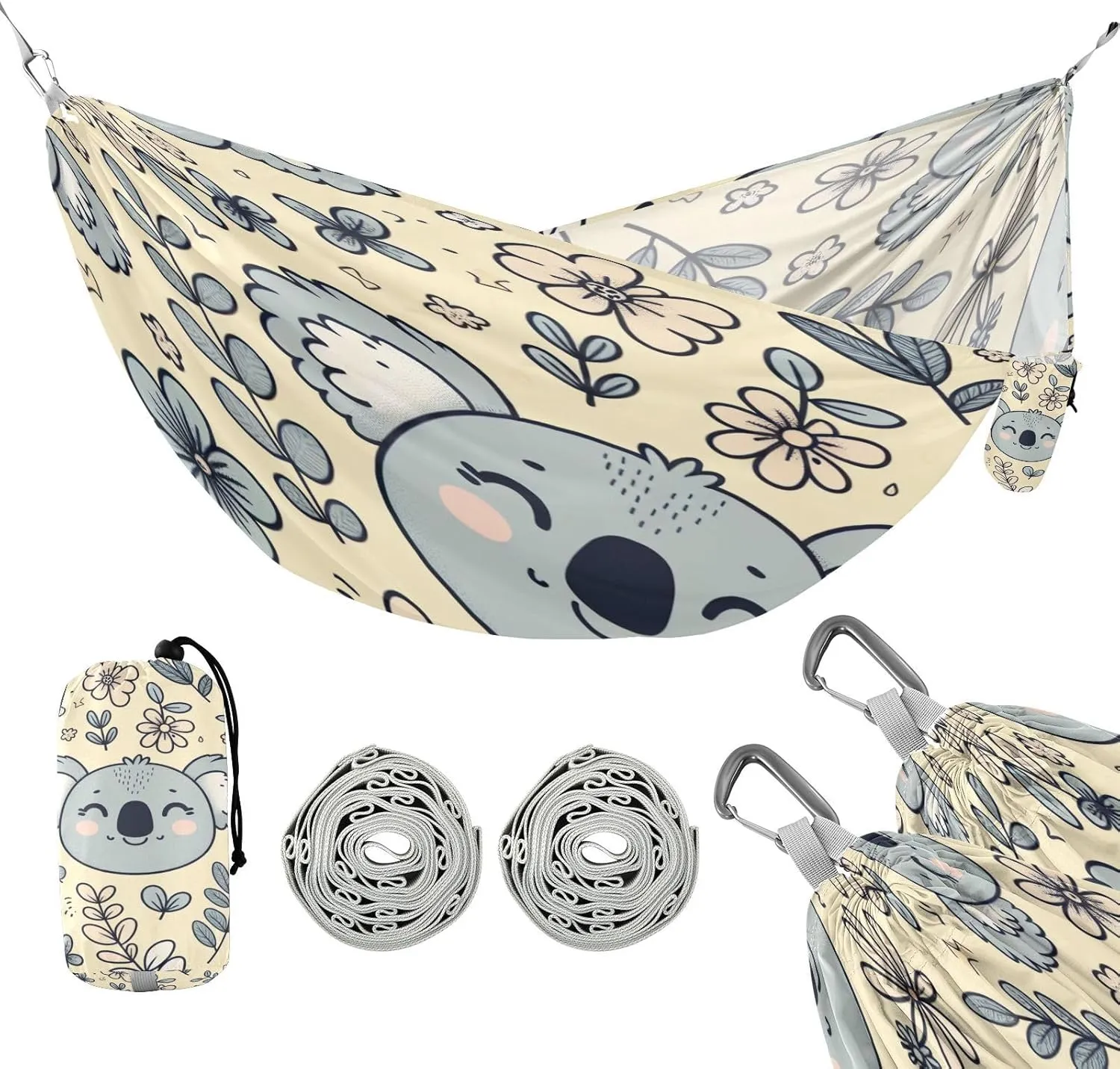 ATTX Koala Camping Hammock - Lightweight & Portable Hammocks, Heavy Duty 330lbs Capacity for Indoor, Hiking, Backpacking, Travel, Backyard, Beach#232