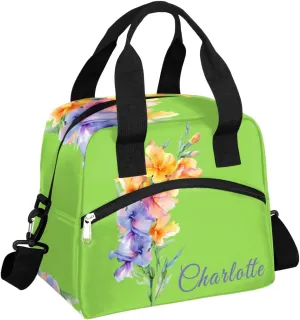 August Custom Lunch Bag with Name Personalized Insulated Lunch Box with Adjustable Shoulder Strap Customized Reusable Adult Cooler Lunch Tote Bag for Men Women Work Office Picnic