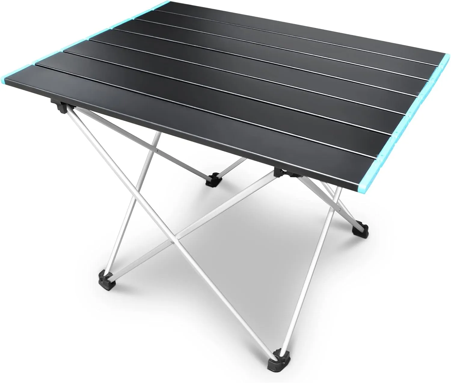 AUXTINGS Portable Camping Table,Folding Side Table Aluminum Top for Outdoor Cooking,Hiking,Travel,Picnic,Surface 22x16 inch