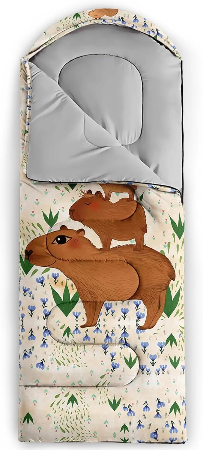 Axolotl Black Cats Sleeping Bag for Kids Adults–Lightweight Warm Cold Weather Sleeping Bags,Waterproof Portable Sleeping Bag for Camping,3 Season Cold Weather Sleeping Bag,Sleeping Bag for Hiking