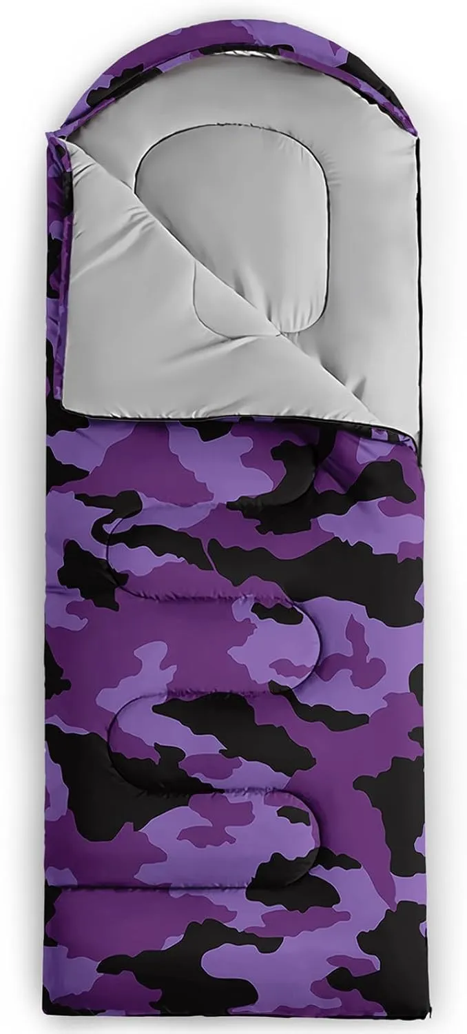 Axolotl Dinosaur Camping Sleeping Bag for Kids,3 Season Warm & Cool Spring Summer Fall Weather Waterproof Colorful Dino Camping Sack for Boys Girls Portable Lightweight,Travelling Adventure Hiking