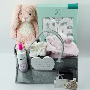Baby Shower Hamper,  Baby Nappy Caddys, Mummy To Be Gifts, Aden and Anais Baby Sleeping Bag, Corporate Maternity Gift, Pregnancy Hamper
