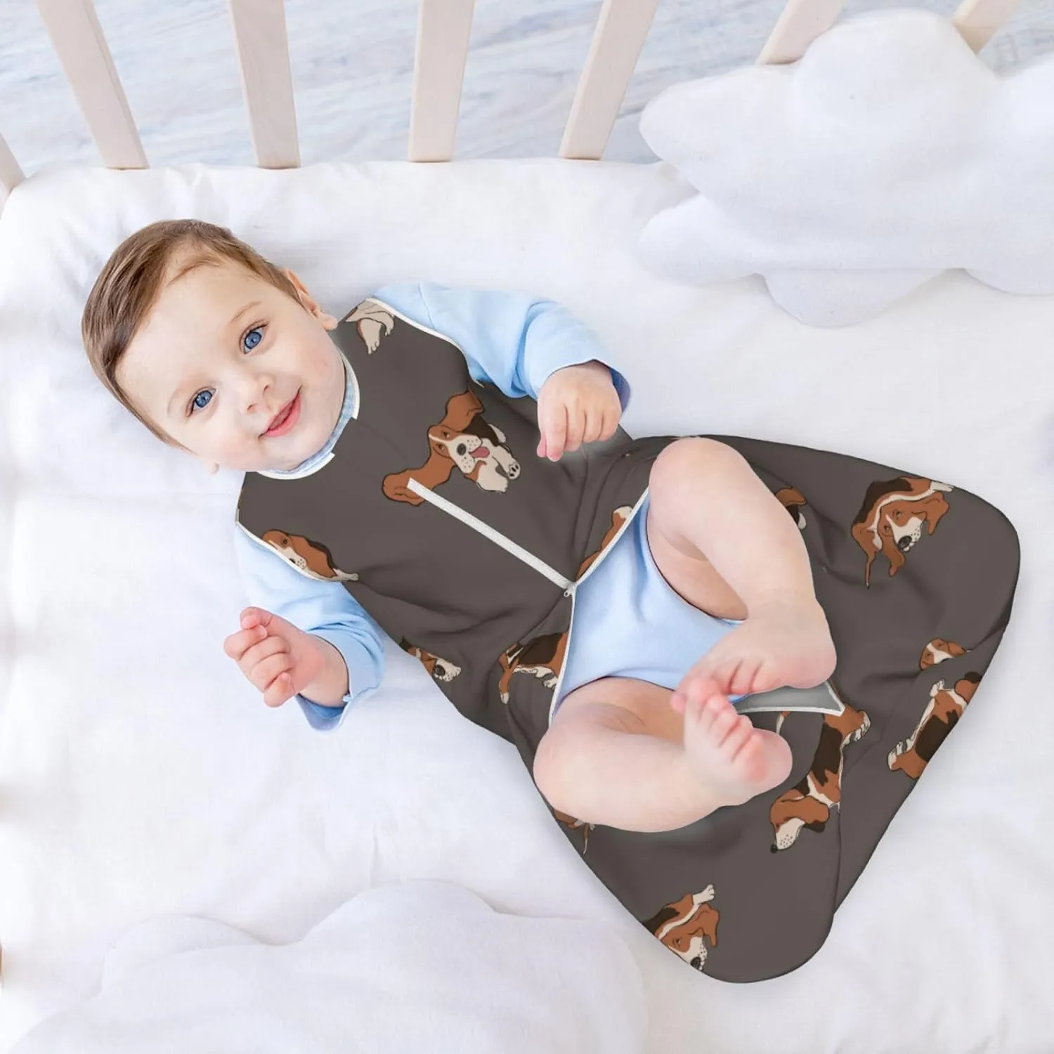Baby Sleep Sack 0-24 Months Basset Hound Dog Lightweight Baby Sleeping Bag, Medium, DL-321