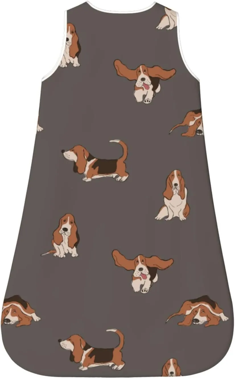 Baby Sleep Sack 0-24 Months Basset Hound Dog Lightweight Baby Sleeping Bag, Medium, DL-321