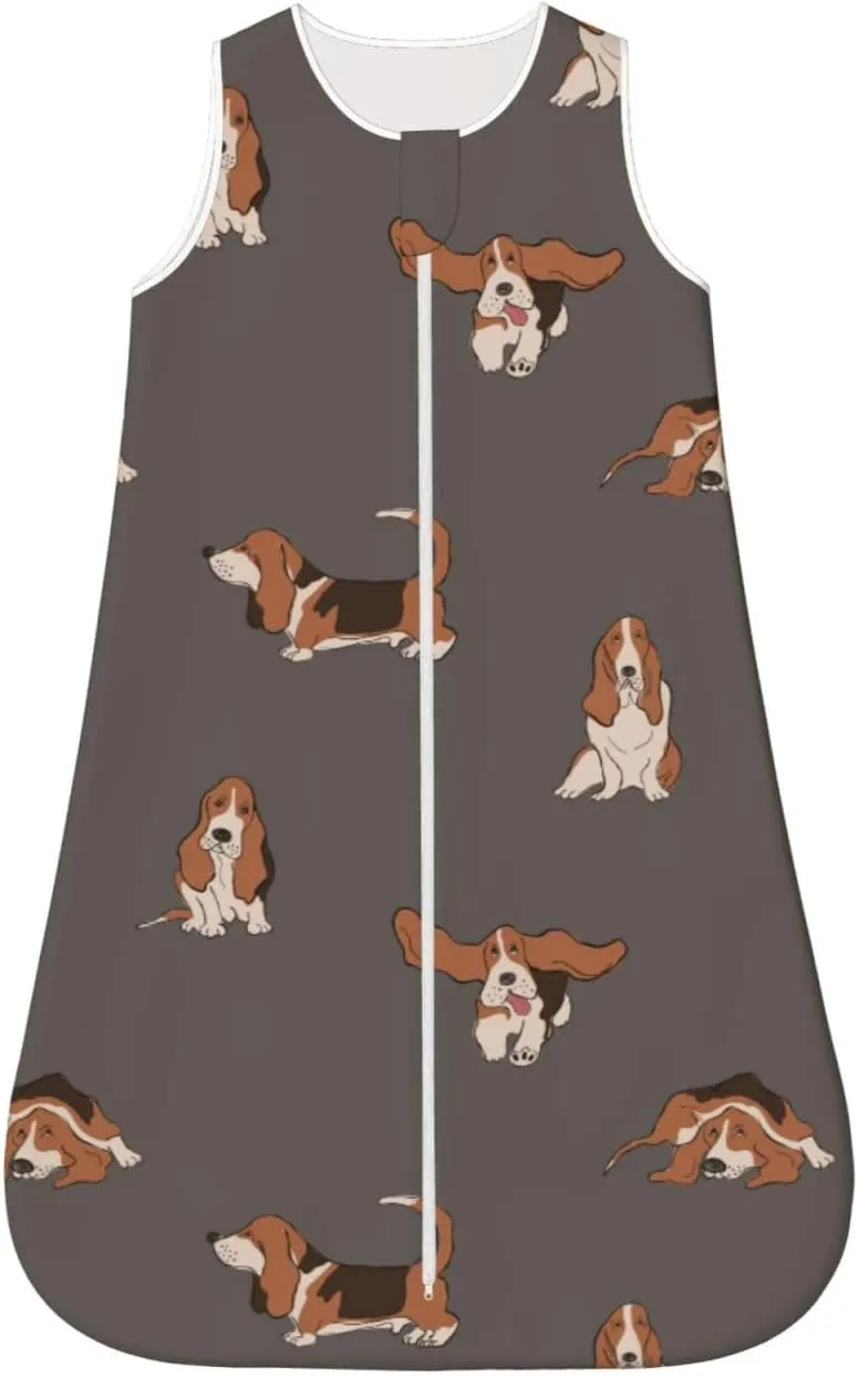 Baby Sleep Sack 0-24 Months Basset Hound Dog Lightweight Baby Sleeping Bag, Medium, DL-321