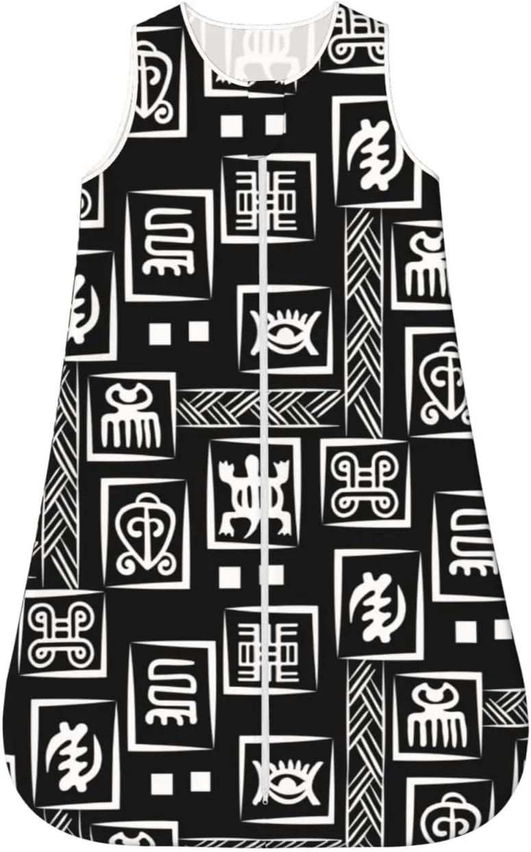 Baby Sleep Sack S-XL African Adinkra Ritual Symbols Stretchy Baby Sleeping Bag