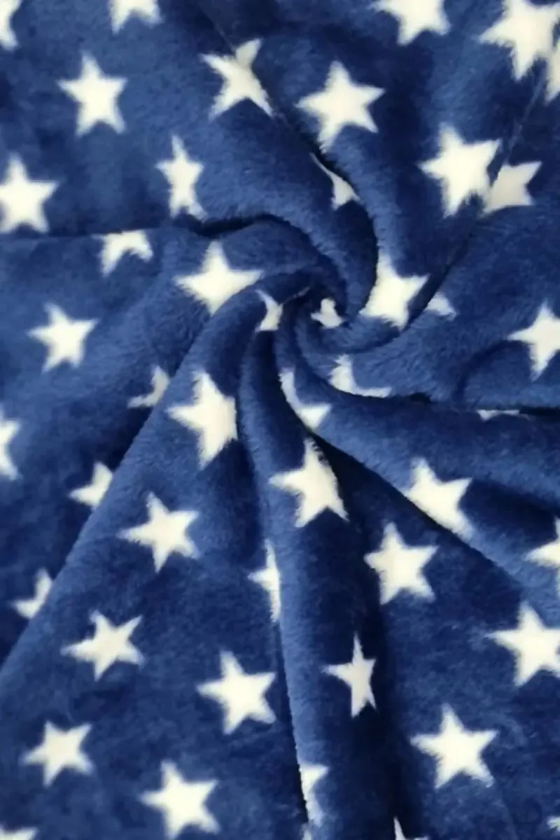 Baby Zone Coral Fleece Printed Hooded Baby Blanket (royal Blue)