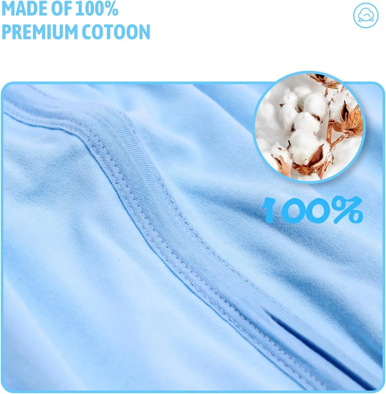 babytino Baby Sleep Sack 3 Pack for 0-24 Months Baby Wearable Blanket 100% Cotton Baby Sleeping Bag for Baby Girl Boy