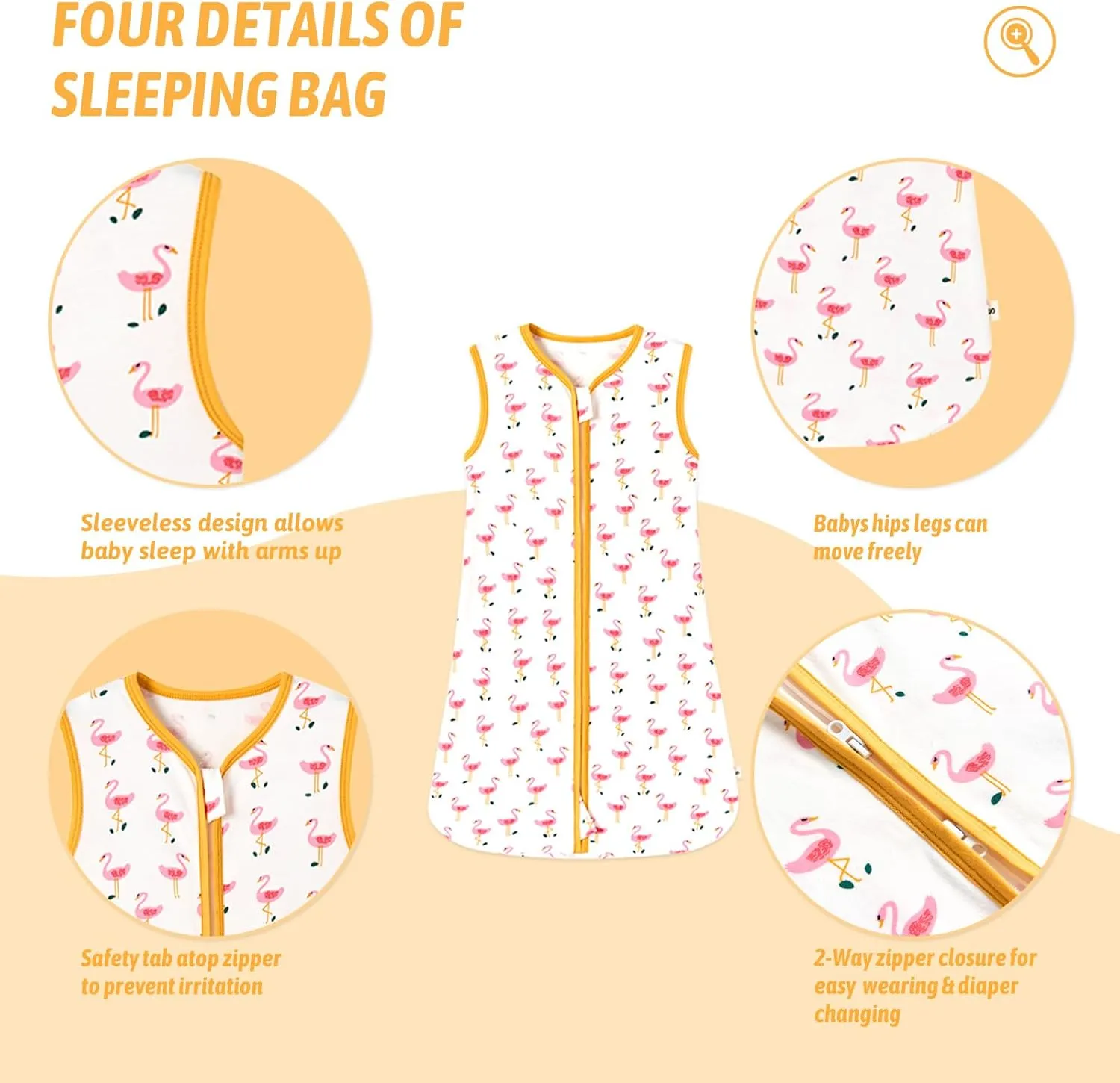 babytino Baby Sleep Sack 3 Pack for 0-24 Months Baby Wearable Blanket 100% Cotton Baby Sleeping Bag for Baby Girl Boy