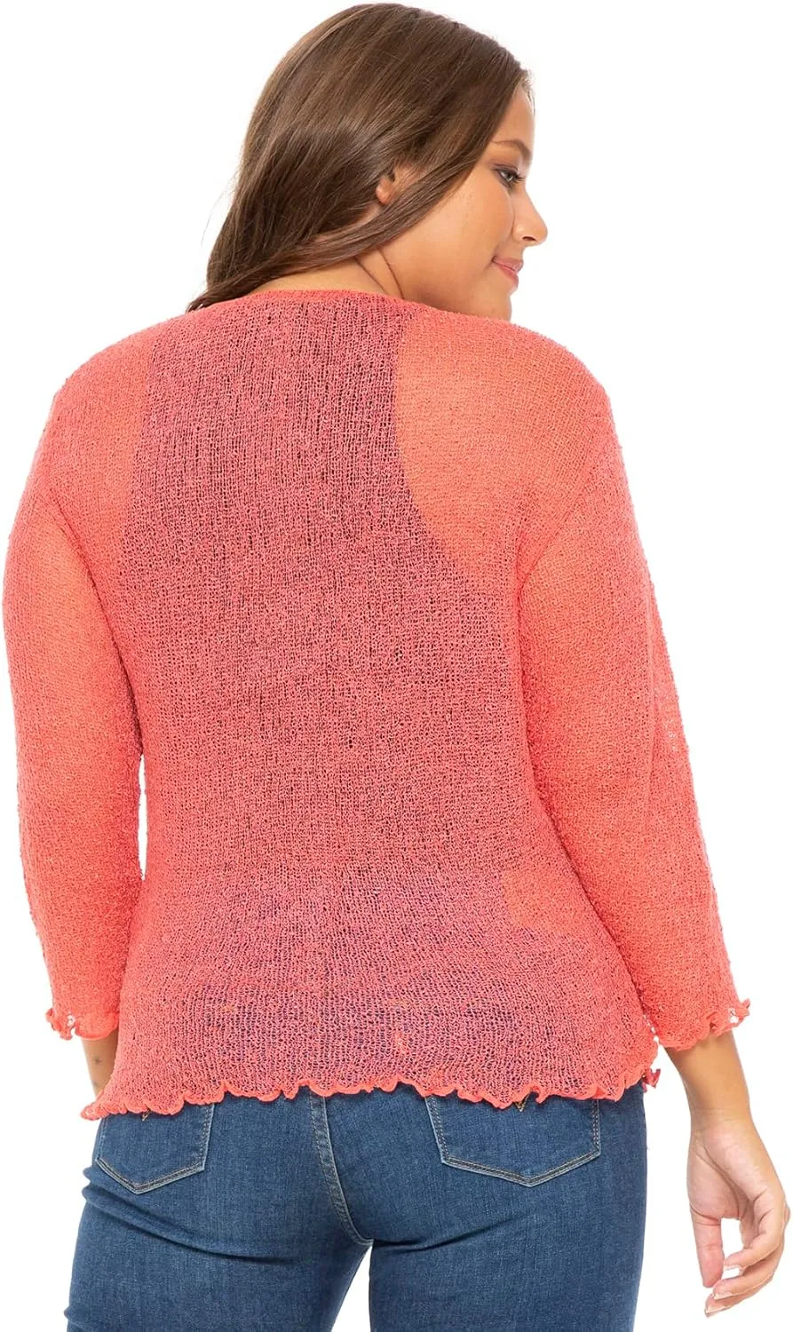 Back From Bali Womens Plus Size Shrug Bolero Sheer Cardigan Arm Cover 2X 3X 4X Lightweight