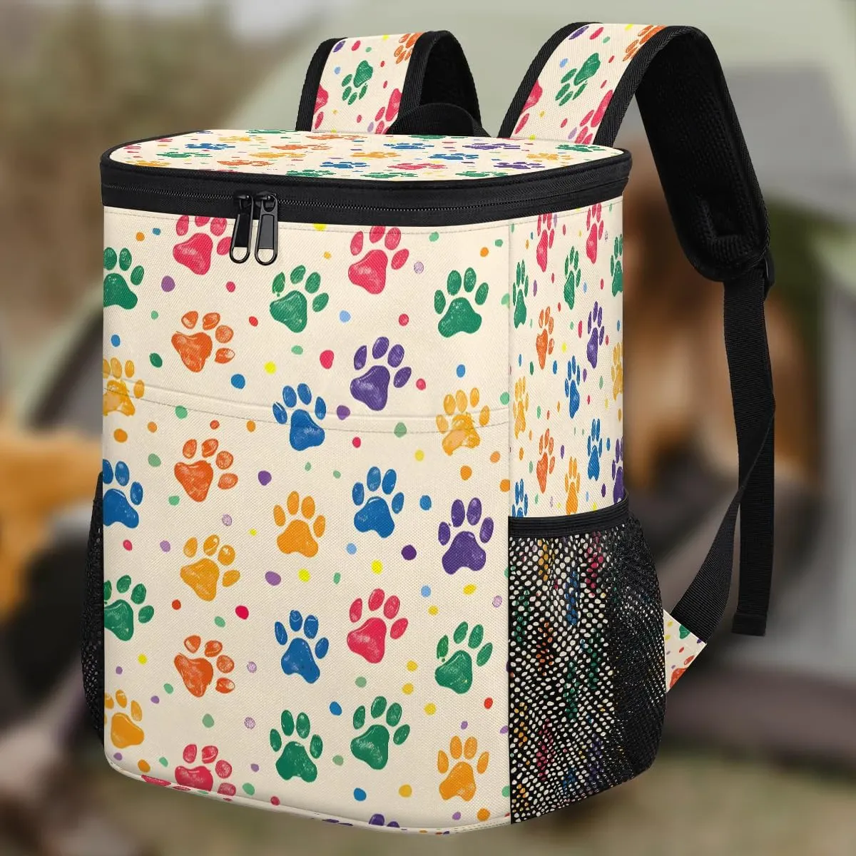 Backpack Cooler Animals - Dogs Cooler Backpack Insulated Leak Proof Soft Cooler Bag for Men Women Lunch Backpack for Camping Picnic Hiking Beach Travel