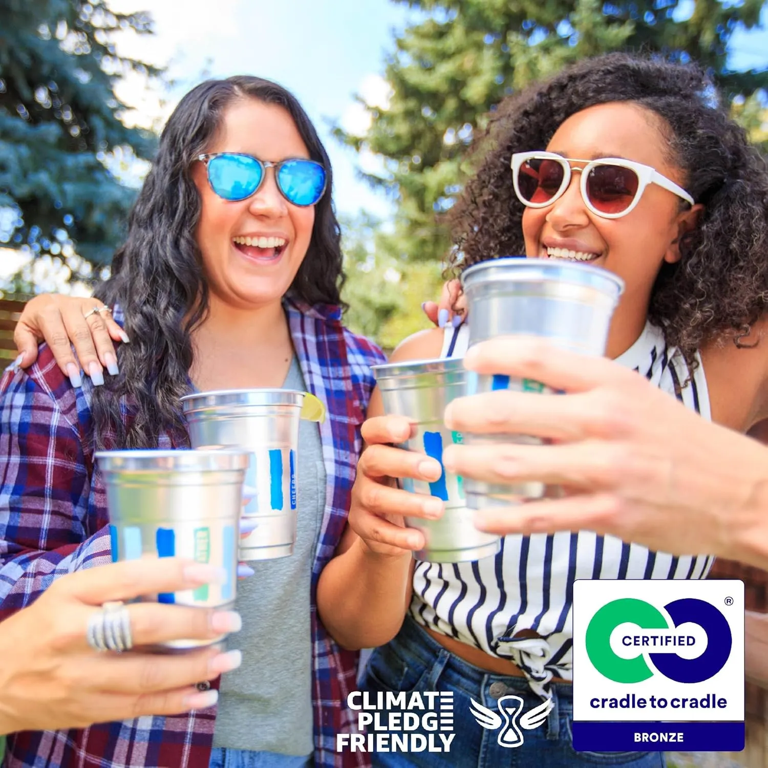Ball Aluminum Cup Recyclable Party Cups, Ball Logo, 12 oz. Cup, 50 Cups Per Pack