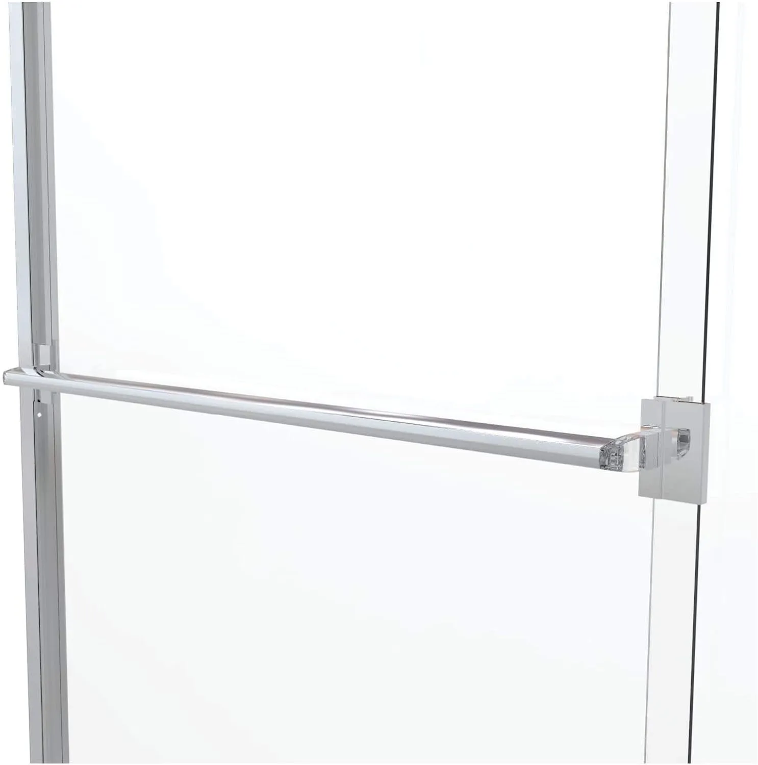 Basco Classic Semi-Frameless Sliding Shower Door, Fits 56-60 in. W x 70 in. H, 3/16 in. Obscure Tempered Glass, Brushed Nickel