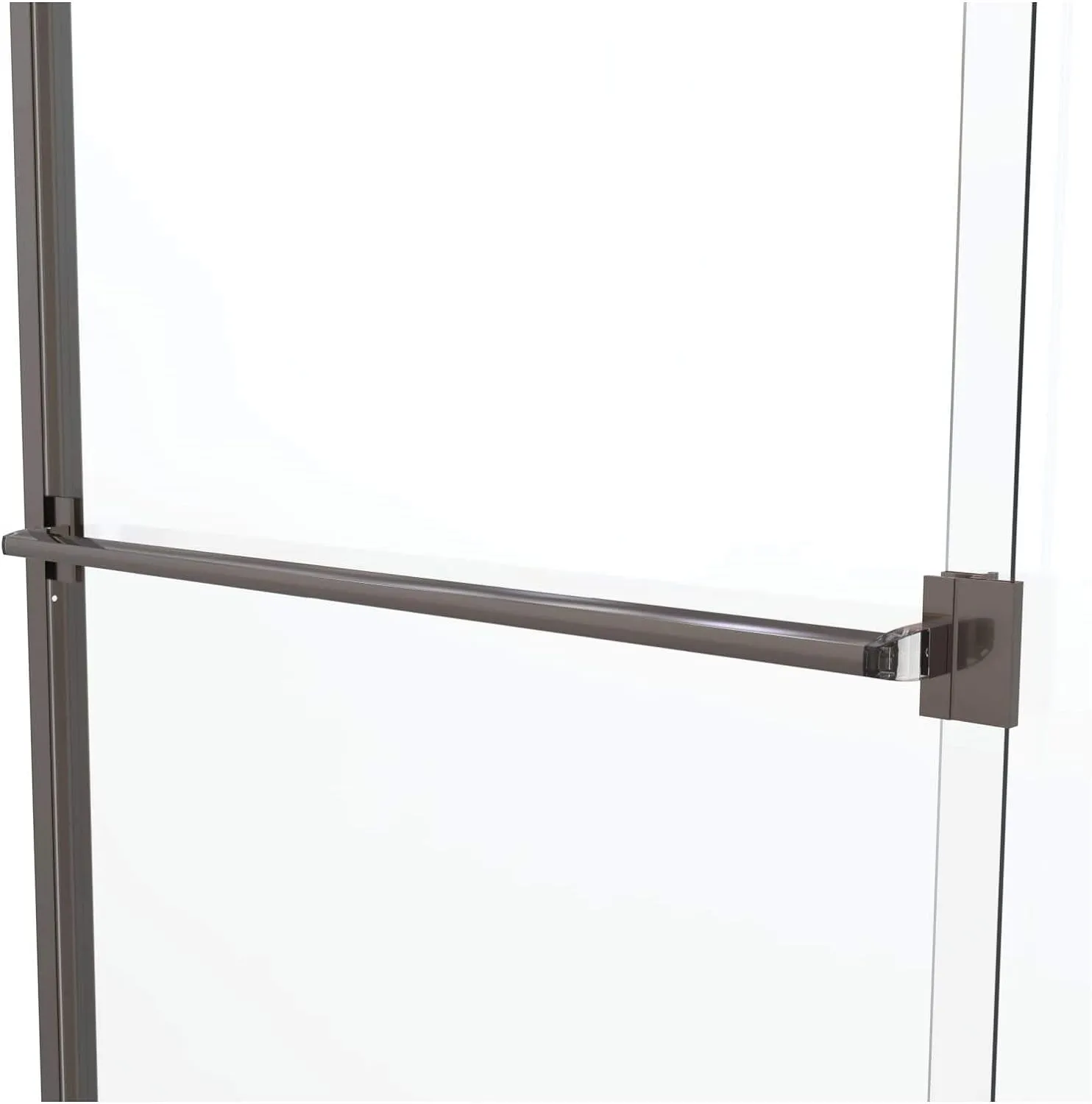 Basco Classic Semi-Frameless Sliding Shower Door, Fits 56-60 in. W x 70 in. H, 3/16 in. Obscure Tempered Glass, Brushed Nickel