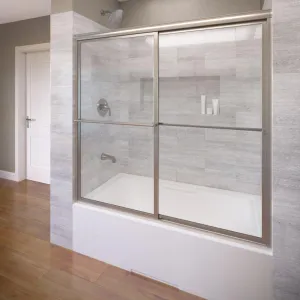 Basco Shower Door DLXH05A5958XPBN Deluxe Framed tub Door, Brushed Nickel