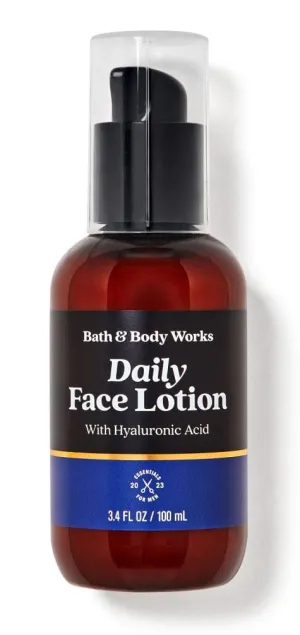 Bath and Body Daily Face Lotion With Hyaluronic Acid For Men | 3.4 fl Oz