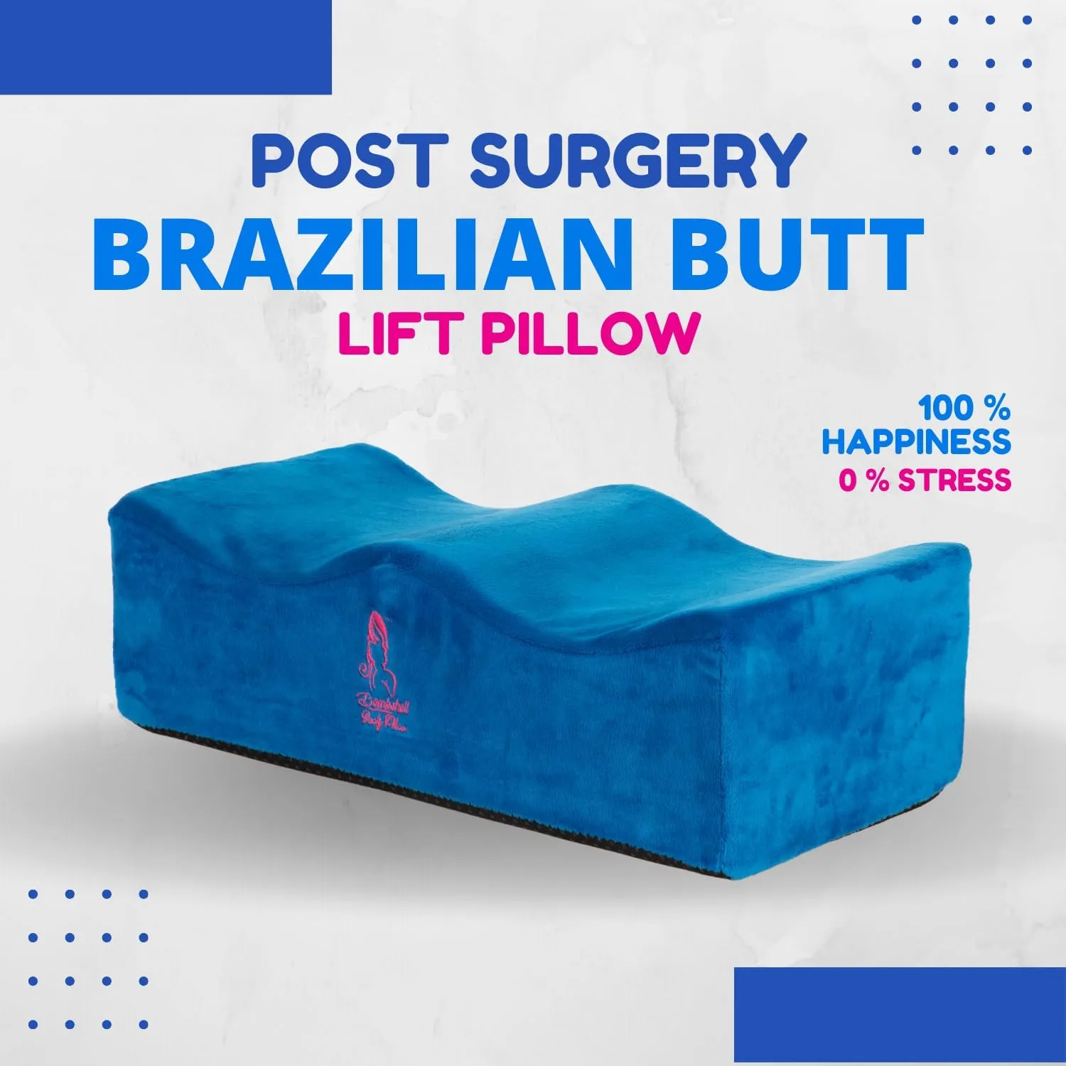 BBL Pillow After Surgery, Soft Butt Cushion BBL Post Surgery Supplies with Female Urinal, Butt Pillow Cojin Post Operatorio BBL, BBL Pillow for Sitting Almohada para BBL