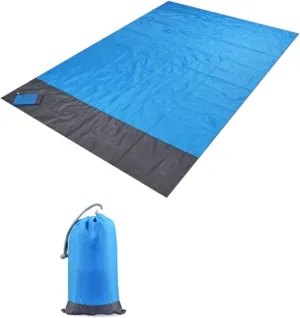 Beach Blankets Portable Camping Mat Waterproof Beach Blanket Outdoor Travel Camping Portable Picnic Ground Mat Mattress Camping Picnic Mat(Blue)